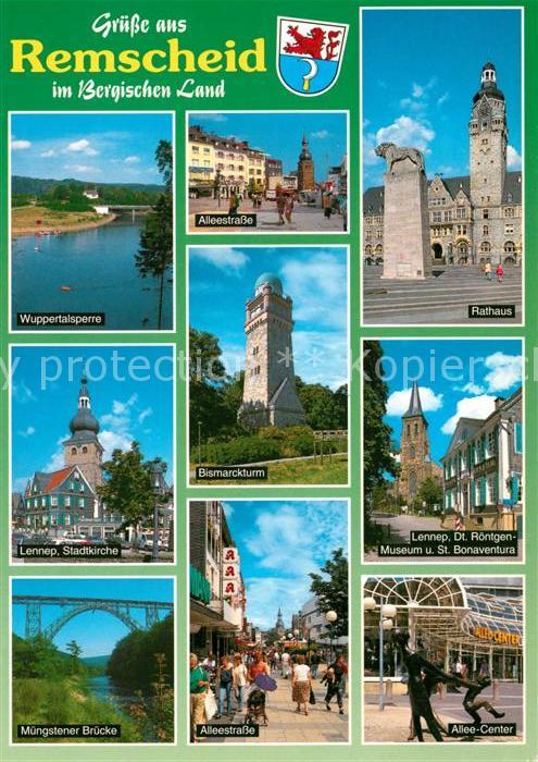 Remscheid Wuppertalsperre Allestr Rathaus Lennep Stadtkirche Bismarckturm Museum