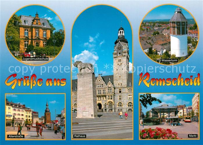 Remscheid Jugendmusikschule Wasserturm Allestrasse Rathaus Markt