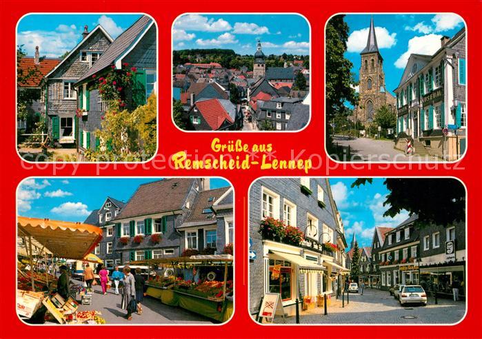 Lennep Teilansichten Kirche Markt