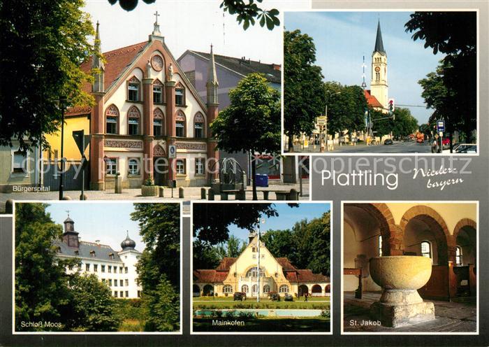 Plattling Isar Bayern Buergerspital Kirche Schloss Moos Mainkofen St Jakob