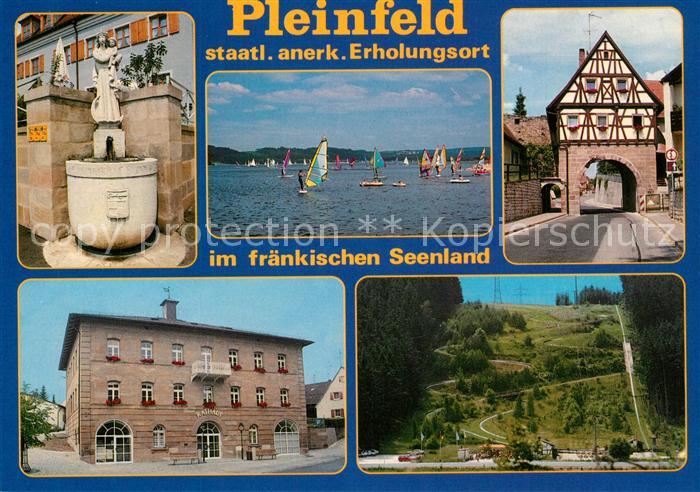 Pleinfeld Brunnen Seenland Stadttor Rathaus Sommer Rodelbahn