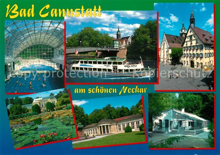Bad Cannstatt Hallenbad Fahrgastschiff Rathaus Seerosenteich Kurhaus