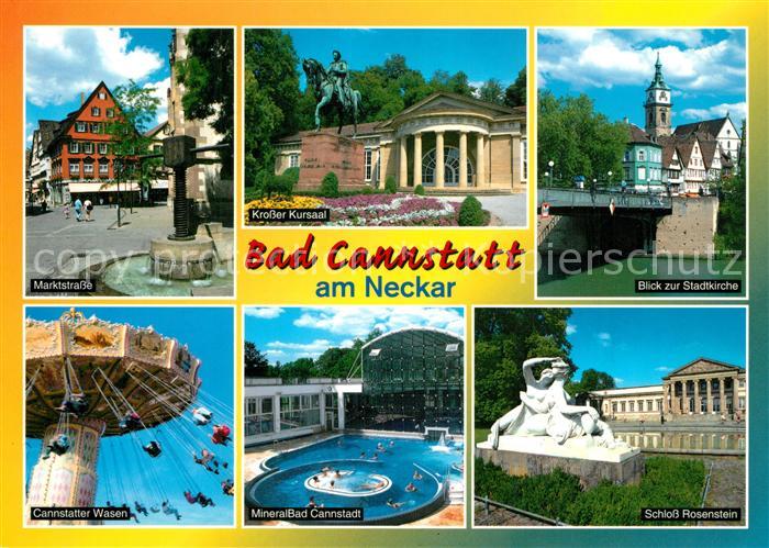 Bad Cannstatt Marktstrasse Grosser Kursaal Stadtkirche Cannstatter Wasen Mineral
