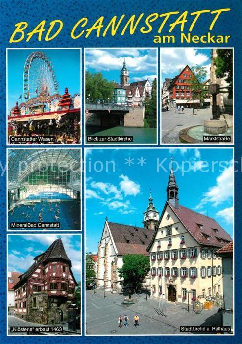 Bad Cannstatt Cannstatter Wasen Stadtkirche Marktstrasse Mineralbad Cannstadt Kl