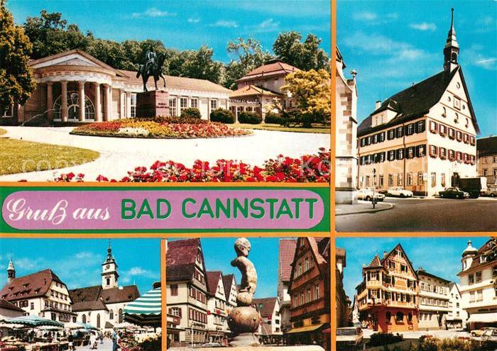 Bad Cannstatt Kurhaus Rathaus Markt Strassenpartien