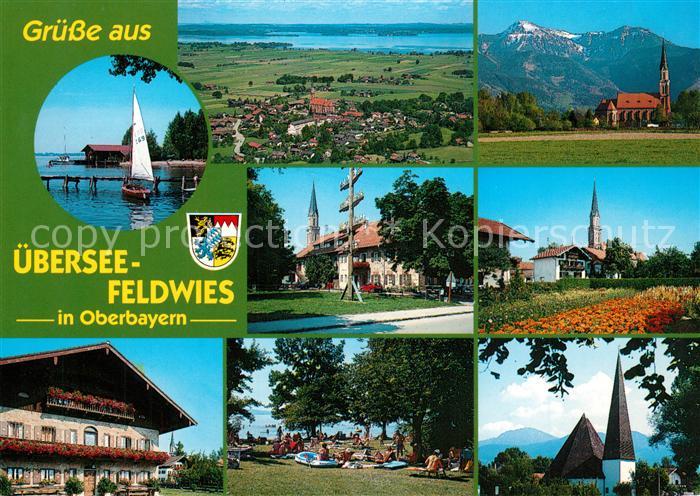 Feldwies Bootssteg Fliegeraufnahme Kirche Maibaum Park Gasthaus Strandbad Kircht