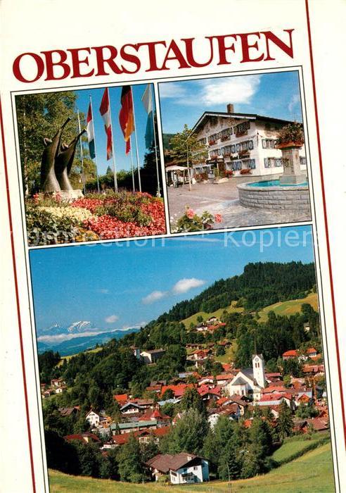 Oberstaufen Park Brunnen Panorama