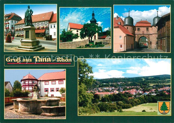 Tann Rhoen Denkmal Kirche Stadttor Brunnen Panorama