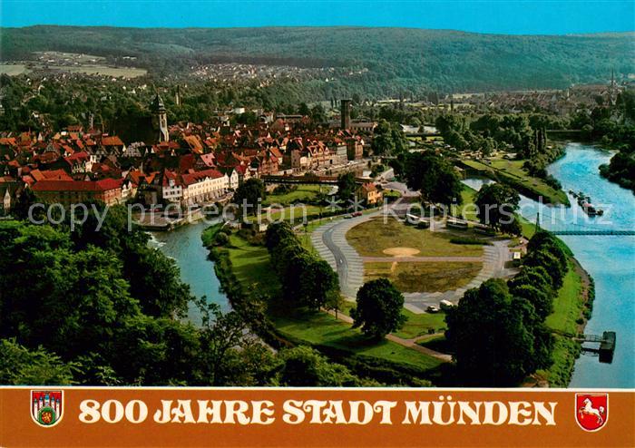 Muenden Werra Fliegeraufnahme