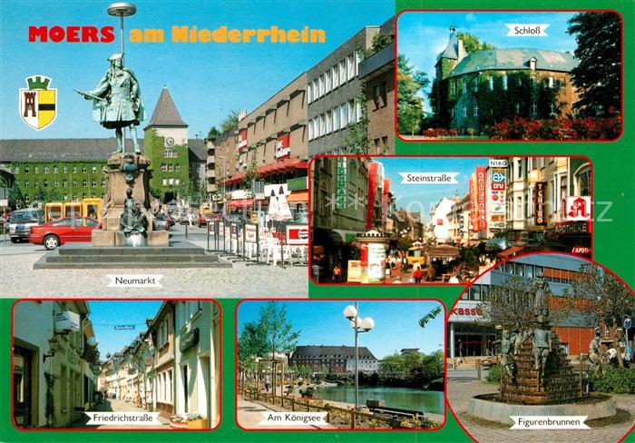 Moers Neumarkt Schloss Steinstrasse Friedrichstrasse Am Koenigsee Figurenbrunnen