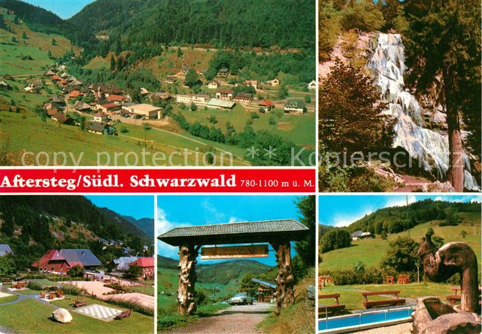 Aftersteg Panorama Wasserfall Camping Eingang Brunnen