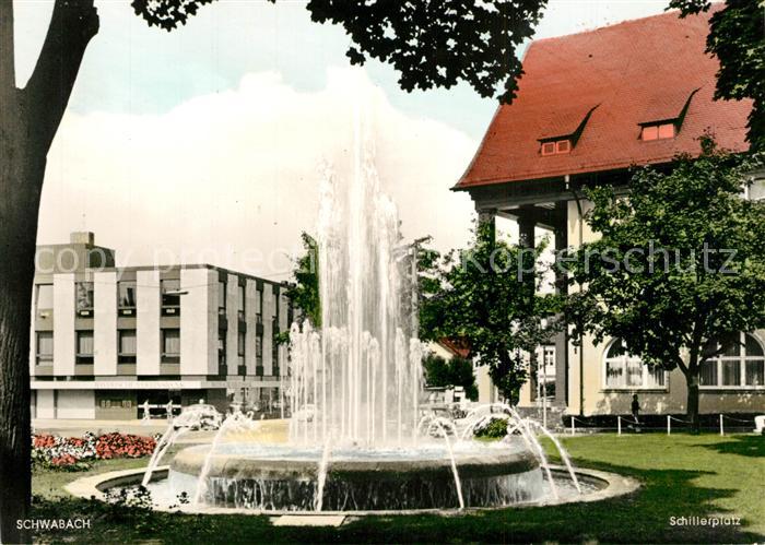 Schwabach Schillerplatz Springbrunnen