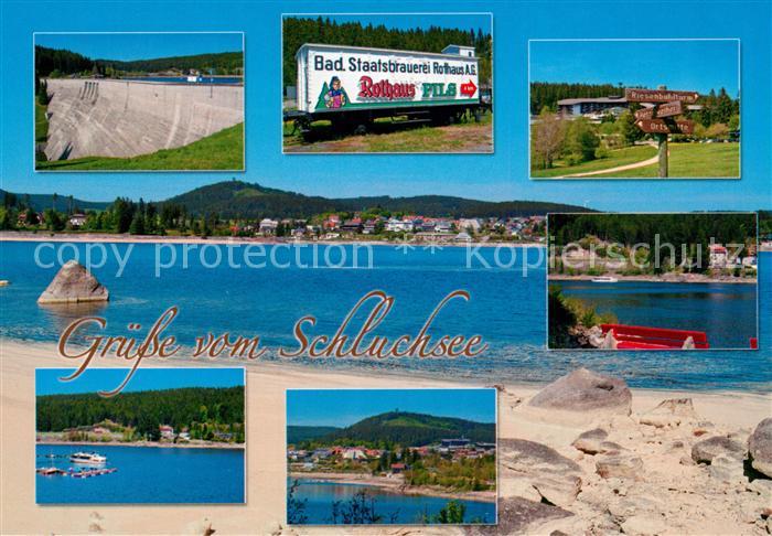 Schluchsee Staumauer Rothauswagen Wegweiser Seepartien
