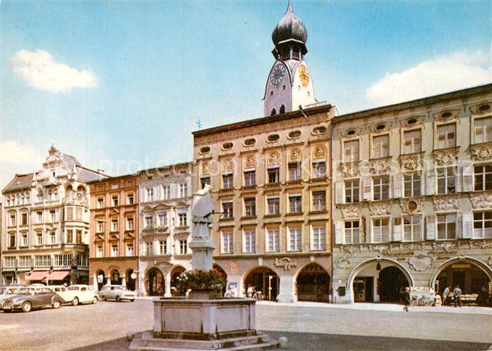 Rosenheim Bayern Max Josef Platz Brunnen