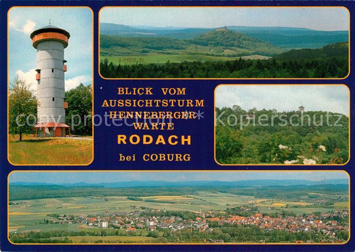 Rodach Bad Aussichtsturm Henneberger Warte Panorama