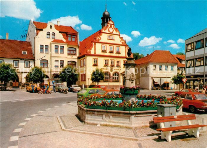Rodach Coburg Markt mit Rathaus