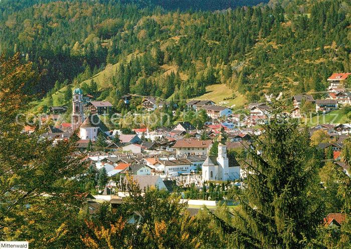 Mittenwald Bayern Ortsansicht