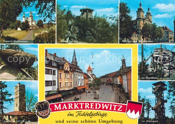 Marktredwitz Kappel Waldsassen Koesseineturm Stiftskirche Waldsassen Felslabyrin