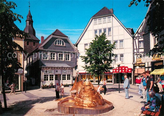 Hattingen Ruhr Obermarkt mit Treidlerbrunnen
