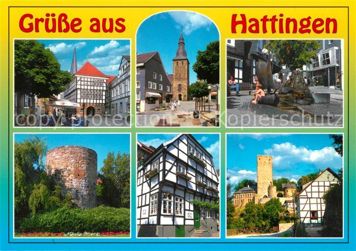Hattingen Ruhr Altes Rathaus St Georg Turm der Stadtmauer Schloss Burg Blankenst