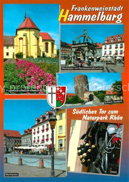 Hammelburg Franziskanerkloster Marktplatz Renaissancebrunnen Schloss Saaleck Mar