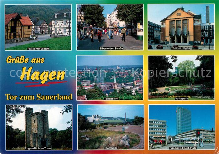 Hagen Westfalen Freilichtmuseum Elberfelder Strasse Theater Eugen Richter Turm S