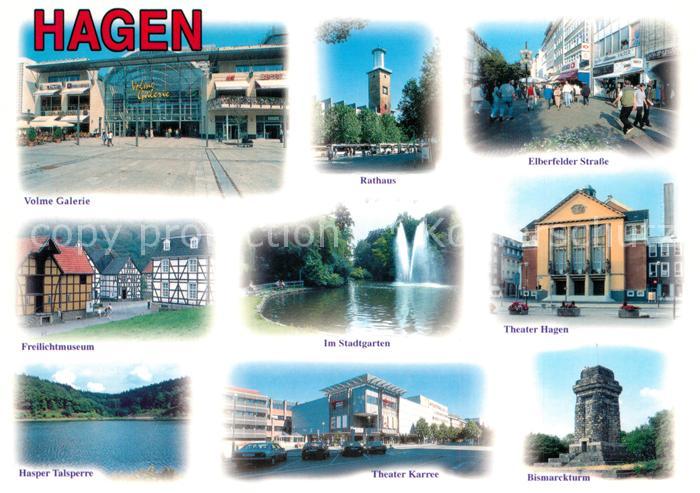 Hagen Westfalen Volme Galerie Rathaus Elberfelder Strasse Freilichtmuseum Stadtg