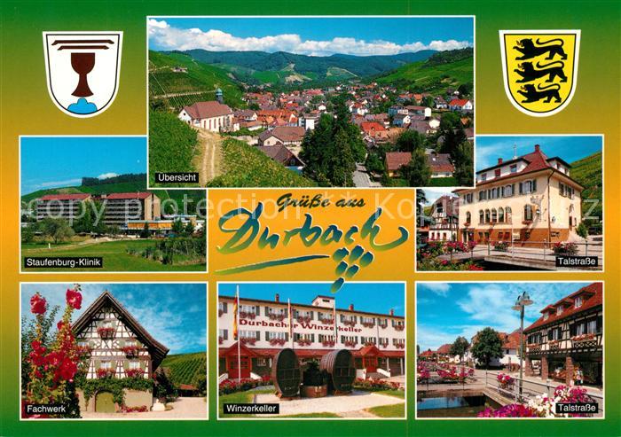 Durbach Panorama Staufenburg Klinik Talstrasse Fachwerk Winzerkeller Talstrasse