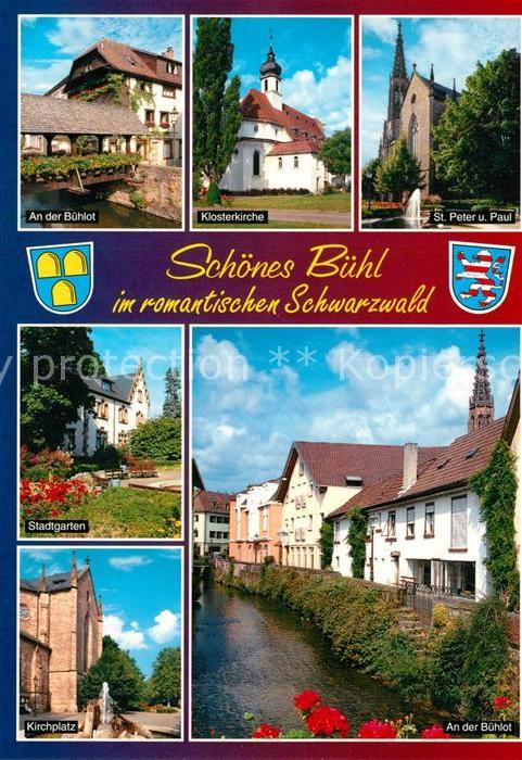 Buehl Baden An der Buehlot Klosterkirche St Peter und Paul Stadtgarten Kirchplat