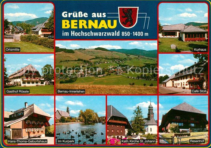 Bernau Schwarzwald Ortsmitte Gasthof Roessle Innerlehen Kurhaus Cafe Stoll Hans