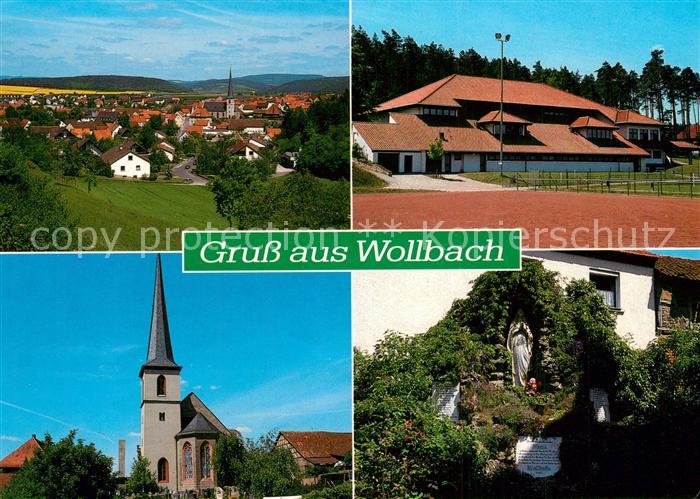 Wollbach Bad Neustadt Stadtblick Halle Kirche Mariengrotte