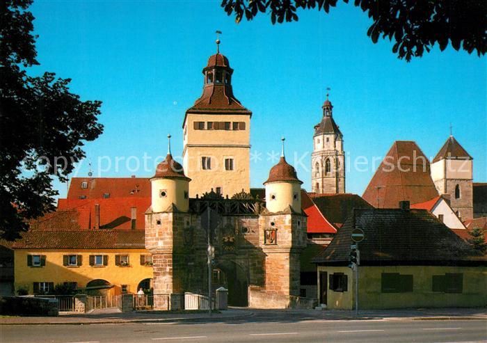 Weissenburg Bayern Ellinger Tor und St Andreas Kirche