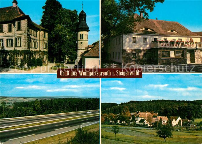 Weingartsgreuth Schloss Gasthaus Autobahn Panorama