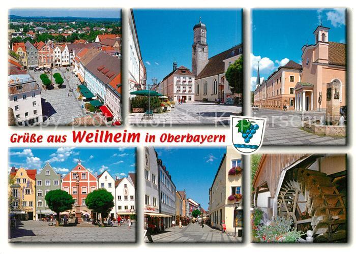 Weilheim Oberbayern Teilansichten Strassenpartien Muehlrad