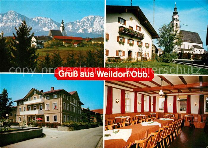 Weildorf Oberbayern Kirche Gasthof Stockhauser Restaurant