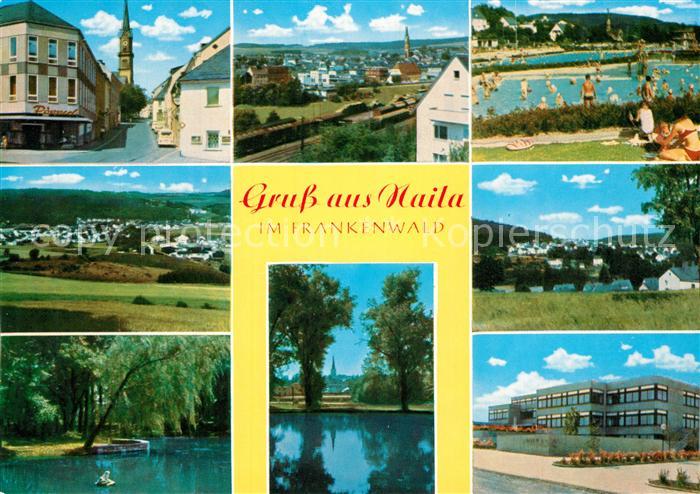 Naila Teilansichten Schwimmbad Park Weiher