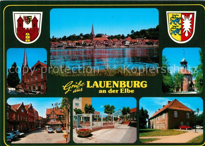Lauenburg Elbe Stadtansicht Rathaus Marktplatz Teilansichten