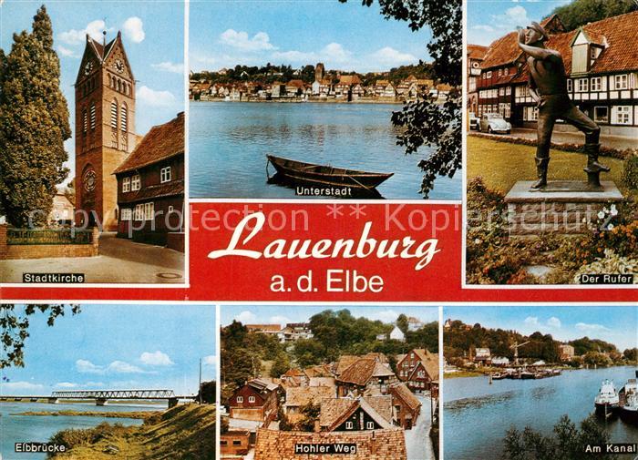 Lauenburg Elbe Stadtkirche Unterstadt Der Rufer Elbbruecke Hohler Weg Am Kanal