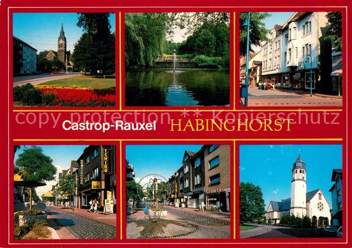 Habinghorst Kirche Teich Fussgaengerzone Kirche