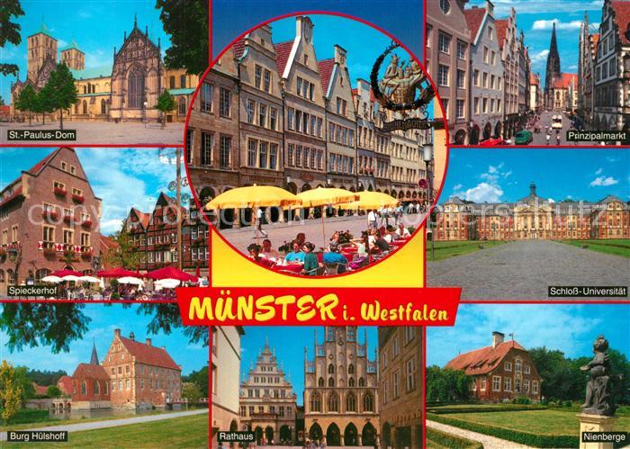 Muenster Westfalen St Paulus Dom Spieckerhof Burg Huelshoff Prinzipalmarkt Schlo