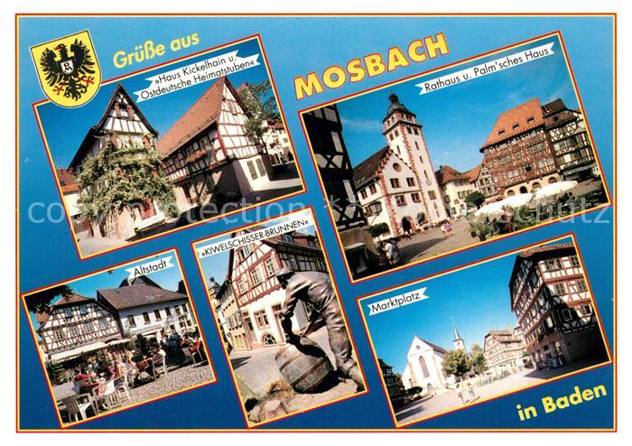 Mosbach Baden Haus Kickelhain Altstadt Kiwelschisser Brunnen Palmsches Haus und
