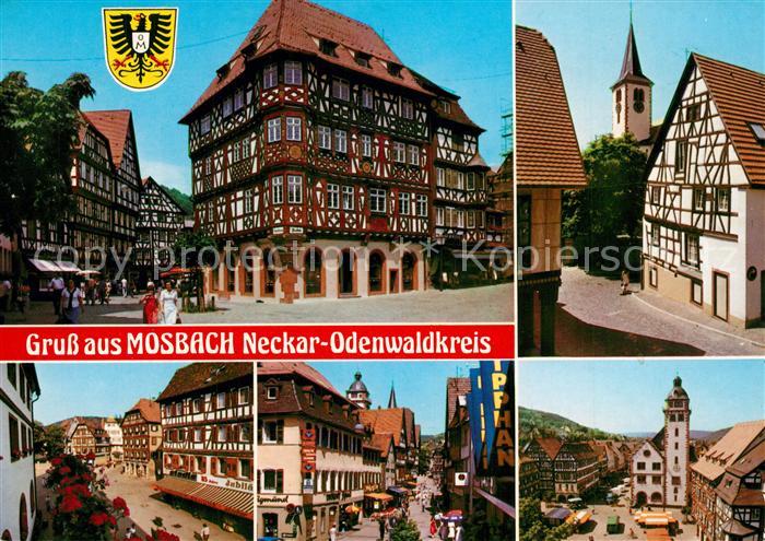 Mosbach Baden Palmsches Haus Kirche Markt Fachwerkhaeuser