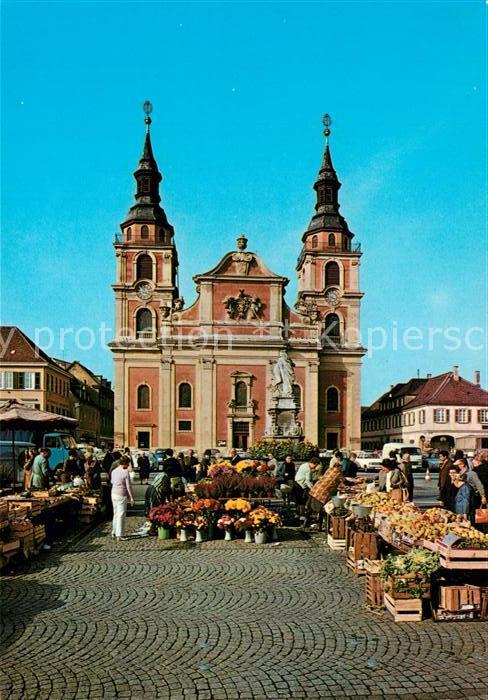 Ludwigsburg Wuerttemberg Stadtkirche am Marktplatz