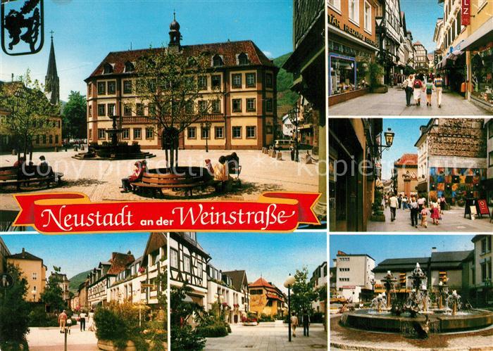 Neustadt Weinstrasse Brunnen Marktplatz Stadtansichten