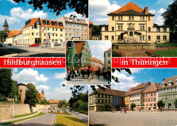 Hildburghausen Apostelkirche Stadttheater Theresienfest Stadtmauer Marktplatz