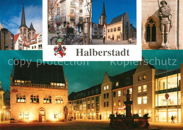 Halberstadt Marienkirche Hinter dem Rathaus Holzmarkt Roland Rathaus Brunnen