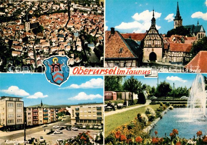 Oberursel Taunus Fliegeraufnahme Altes Rathaus Sankt Ursula Kumeliusplatz Allee