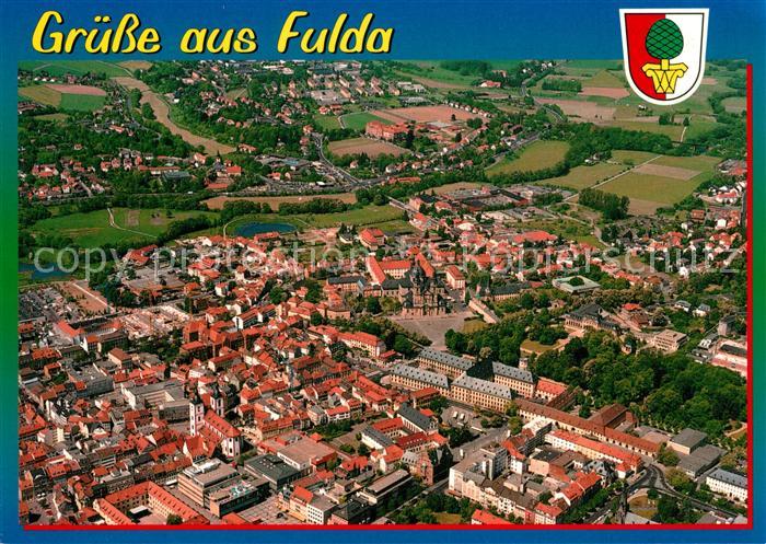 Fulda Fliegeraufnahme Dom Stadtschloss Stadtpfarrkirche