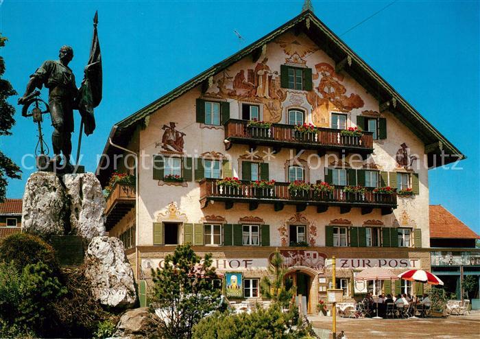 Kochel See Schmied von Kochel Denkmal Gasthof zur Post Lueftlmalerei