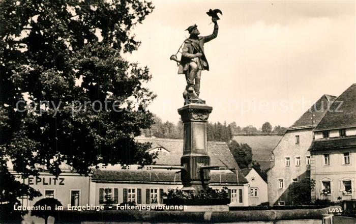 Lauenstein Erzgebirge Falkenjaegerbrunnen